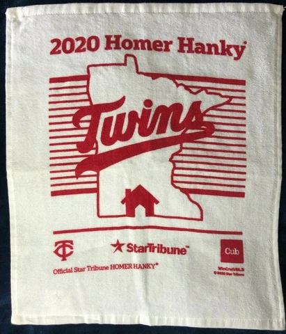 2020 Minnesota Twins Homer Hanky Official Star Tribune Towel White Cover