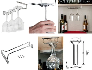 Gancio supporto dispenser dispencer reggi calici porta bicchieri inox da cm 25 - Foto 1 di 1