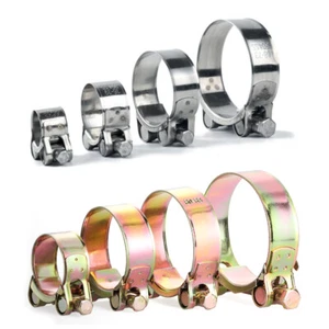 Morsetto tubo silicone turbo bullone a T in acciaio inox o zincato premium TUTTE le misure - Foto 1 di 10