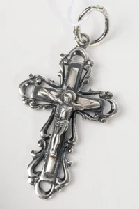 Kreuz 925 Silber Orthodox Kreuzfix, Крест православный серебро Nr. 0021 brunier - Bild 1 von 4