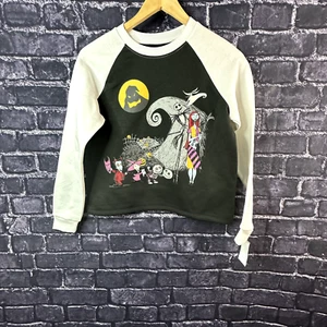 The Nightmare Before Christmas XL 14-16 Raglan Pullover Sweatshirt Glows in Dark - Picture 1 of 6