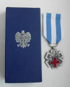 HONORARY BLOOD DONOR, MERITORIOUS TO NATIONAL HEALTH POLISH MEDAL, original, box - Picture 1 of 5