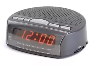 AM/FM Bedside Radio 24hr Digital Alarm Clock / Mains Powered with Backup Battery - Picture 1 of 3