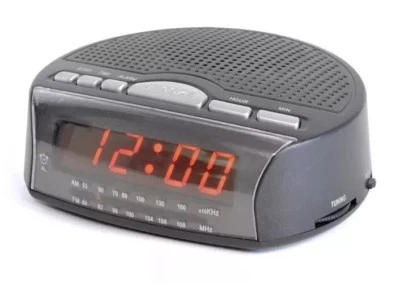 AM/FM Bedside Radio 24hr Digital Alarm Clock / Mains Powered with Backup Battery - Image 1 of 3