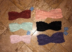 Free People Intimately Essential Bandeau Strappy Back Lace Bralette Women's NWT - Picture 1 of 12