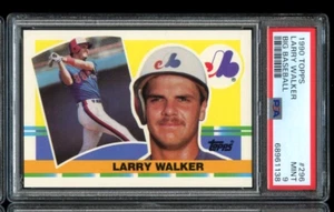 1990 TOPPS BIG BASEBALL #296 LARRY WALKER ROOKIE RC HOF MONTREAL EXPOS PSA 9 - Picture 1 of 2