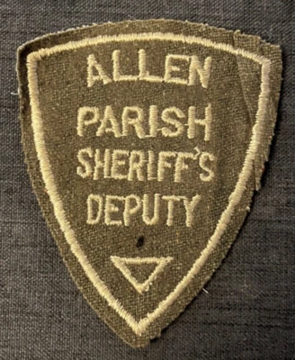 Allen Parish Louisiana Sheriff's Deputy Shoulder Patch Unsewn Cloth Back Vintage Foto 1 de 2