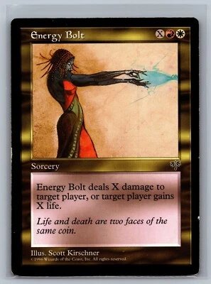 Magic The Gathering Mirage Energy Bolt MTG TCG CCG - Image 1 of 2