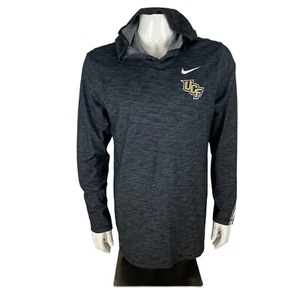 Nike Shirt Men's Small UCF Knights Pullover Long Sleeve Gray Lightweight Hooded - Picture 1 of 10