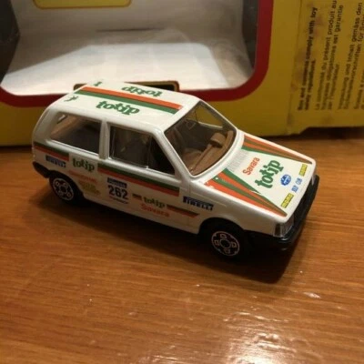 FIAT UNO Rally cod.4120 (scala 1/43)  Modellino Bburago colore bianco - Immagine 1 di 4
