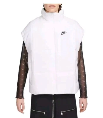 Chaleco suelto Nike Sportswear clásico acolchado ajuste térmico para mujer 2XL blanco FB7679 Foto 1 de 4