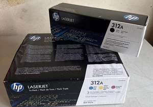 HP 312A Set cartouche d'impression toner CF380A CF381A CF382A CF383A SCELLÉ neuf scellé - Photo 1/6