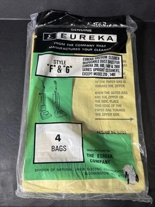 Genuine New/Sealed Eureka F & G Vacuum Cleaner Bags 4 Bags #52227new Sealed - Picture 1 of 5