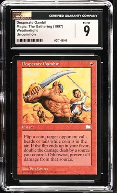 DESPERATE GAMBIT Weatherlight U CGC 9 MTG [Nostalgium] - Image 1 of 2