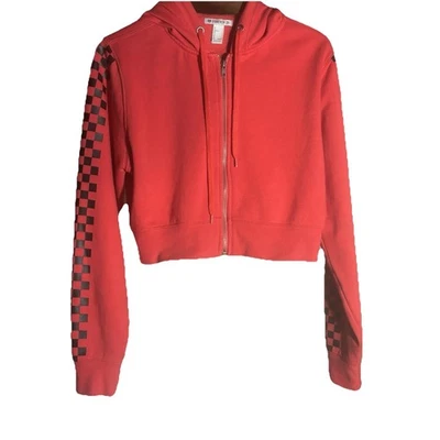 Forever 21   Red Cropped Hoodie Retro Sweatshirt  Size Small - Image 1 of 4