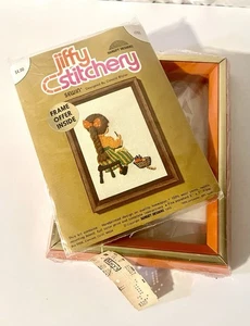 Kit ricamo cucitura Jiffy con cornice in legno Sewin’ Vintage Sunset - NUOVO SIGILLATO - Foto 1 di 7