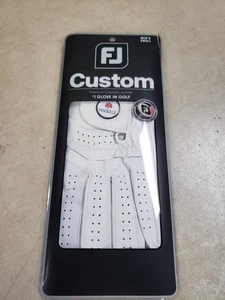 Guantes de golf de cuero FJ Footjoy personalizados para hombre regulares PEQUEÑOS mano izquierda perla - Imagen 1 de 5