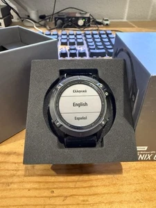 Garmin Fenix 6X Sapphire Carbon Gray DLC With Black Band - Picture 1 of 2