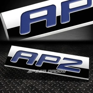 METAL GRILL TRUNK EMBLEM DECAL LOGO TRIM BADGE POLISHED BLUE LETTERING AP2 - Bild 1 von 2