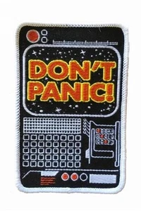 DON'T PANIC GESTICKTER AUFBÜGLER PATCH VON TOXIC TOAST RECORDS - Bild 1 von 1