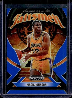 2024-25 Prizm Black Magic Johnson Talismen Blue Prizms #40/199 Lakers - Imagem 1 de 2