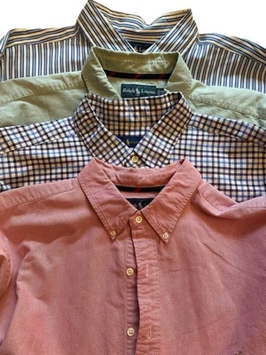 Lot of 4 Ralph Lauren Classic 2XLT BD Button Front Shirts~LS~Cotton~Big & Tall - Image 1 of 4