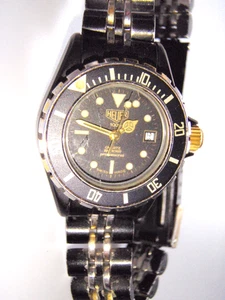 Reloj TAG Heuer Vintage PARA REPUESTOS REPARACIÓN Negro Hecho en Suiza Damas Oro Metal Años 90 - Imagen 1 de 11