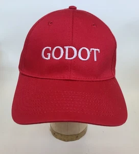 Baseballkappe Godot (Warten auf) rote Mütze Tech Game Engine Samuel Beckett Theater - Bild 1 von 9