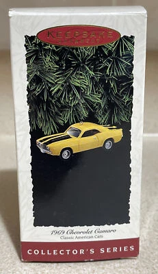 Vintage 1995 Hallmark '65 Camaro adorno de Navidad amarillo sin usar, en caja nunca usado  Foto 1 de 4