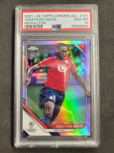 2021-22 Topps Chrome UCL, Jonathan David, Rookie, Refractor, PSA 10, # 191 - Bild 1 von 2