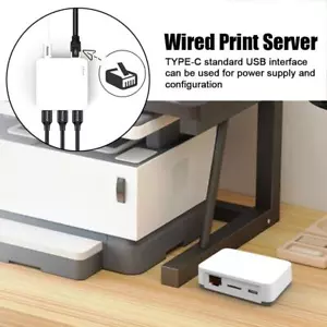 Print Server Wired 3-port USB Printer Sharer For Mobile Phone Computer Prin U2G6 - Picture 1 of 12