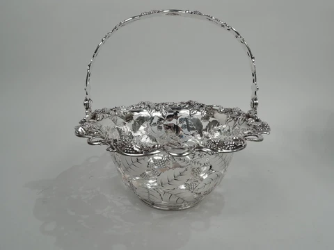 Tiffany Basket 16201 Antique Edwardian Blackberry American Sterling Silver Cover