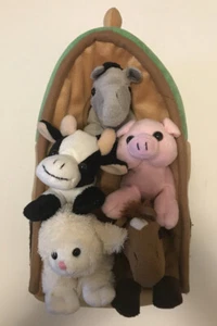 UNIPAK: (5) Fünf - 7" Plüschtier Plüsch mit 13" Scheunen-Tragetasche (J) - Bild 1 von 12