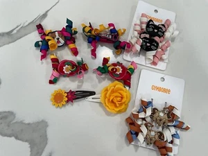 NEW Gymboree Girl Vintage Curly Hair Accessories Bows Clips Lot SI50 - Picture 1 of 1