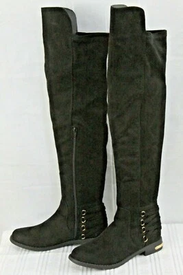 Botas traseras SHOEDAZZLE para mujer talla 6,5 Gabriele corsé color negro gamuza nuevas sin caja Foto 1 de 4