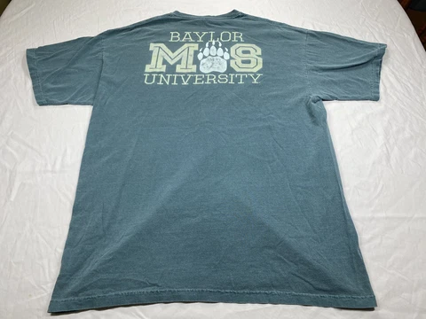 Baylor Bears Management Information Systems Mens T Shirt XL Cotton Green TX Cover