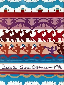 SAN ANTONIO FIESTA 1986 POSTER 24 X 36 Inches Looks beautiful - Picture 1 of 2