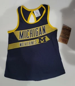 MICHIGAN WOLVERINES Girls T Shirt Size Tank Top Logo 4-5 or 10-12 New  - Picture 1 of 2