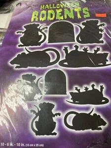 Vintage seltene Halloween Nagetiere ausgeschnittene Dekorationen 10 "X6" 10 im Pack - Bild 1 von 6