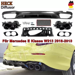 Difusor trasero tubo de escape doble para Mercedes W213 E53 óptica carbono óptica difusor - Imagen 1 de 13