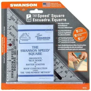 Swanson 7 Inch Speed Square Imperial Measure  Roofing Rafter Square S0101 - Picture 1 of 1