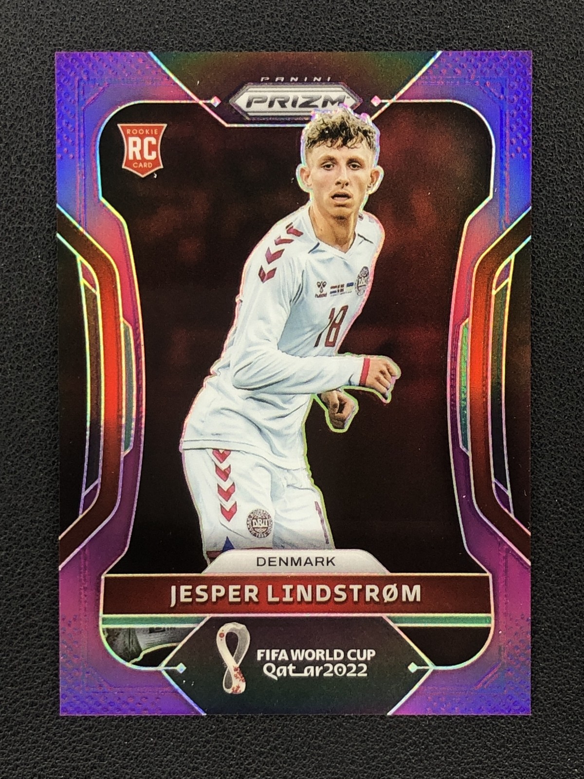2022 Panini Prizm World Cup Qatar Jesper Lindstrom RC Rookie Purple /199