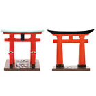 Accessoires de jardin de fées 2 pièces mini décorations de porte torii