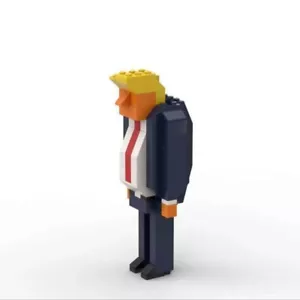 Trump MOC Brick Figur Gold Hair Custom Toy 111 Teile + PDF MAGA Display kompatibel - Bild 1 von 5