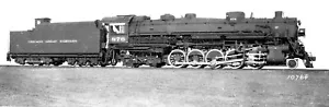 3AA955 NEG/RP 1940s CHICAGO GREAT WESTERN 2-10-4 LOCO #876 - Picture 1 of 1