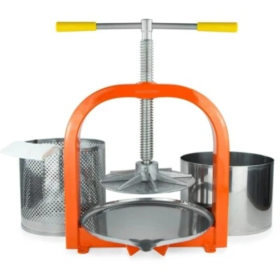 Ручной пресс для фруктов и вина 10 л — высокопрочная соковыжималка из нержавеющей стали для винограда - Изображение 1 из 3