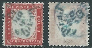 1862 REGNO USATO EFFIGIE 40 CENT - RB31-2 - Picture 1 of 1