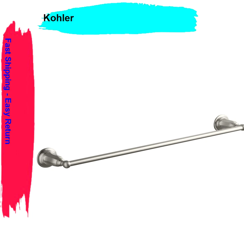 Kohler K13501bn Kelston 24inch Towel Bar Vibrant Brushed Nickel Ship
