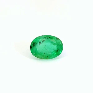 NATURAL EMERALD-1.200 CARAT TRANSPARENT LUSTROUS GEM! GREEN OVAL CUT GEMSTONES - Picture 1 of 9