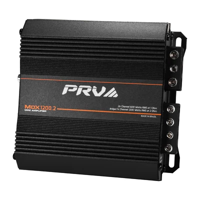 PRV AUDIO PRV MDX1200.2 1 Ohm Mini 2 Channel 2x 600 Watts Amp Compact Car Audio Amplifier